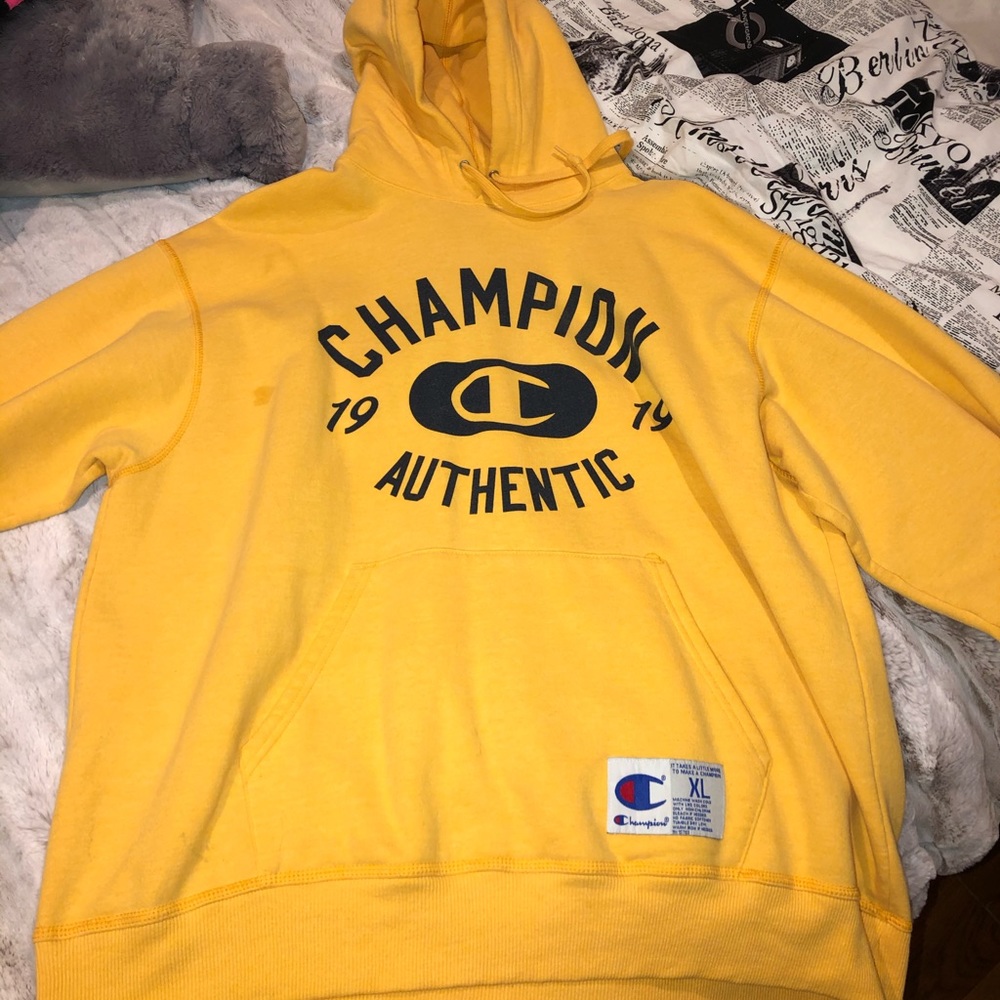 Yellow CHAMPION Hoodie